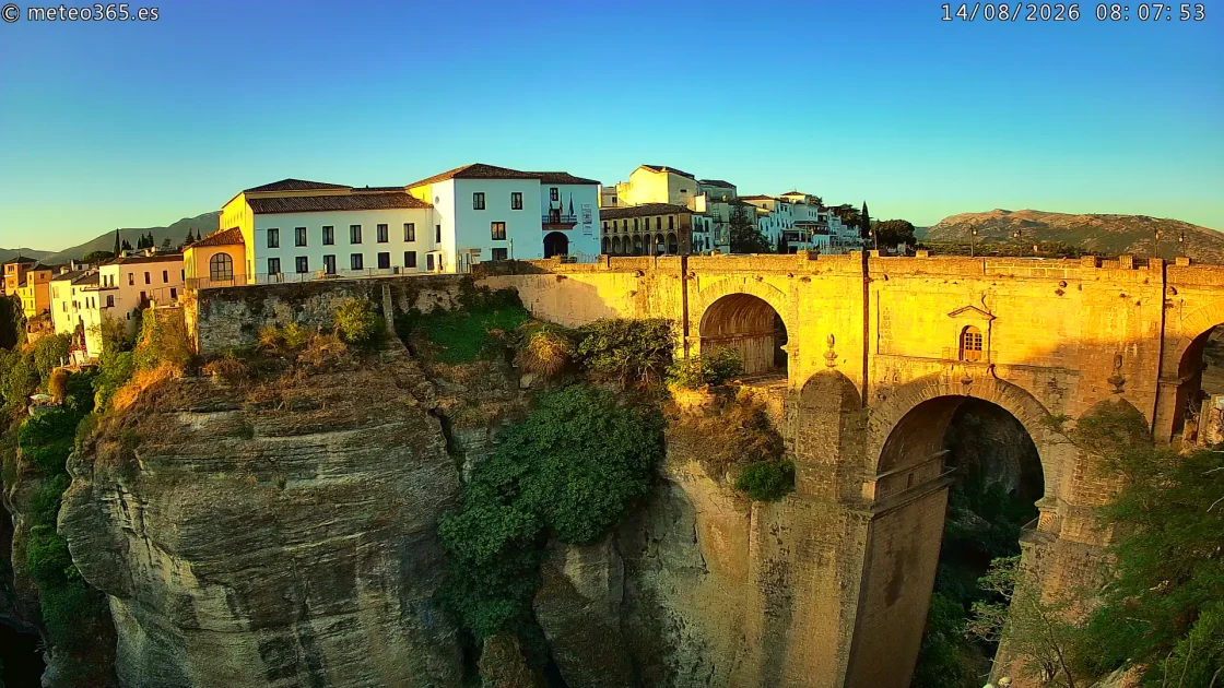 Webcam view of Ronda: the Puente Nuevo bridge over the El Tajo gorge