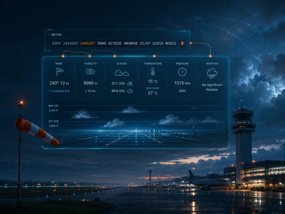 METAR code with translation