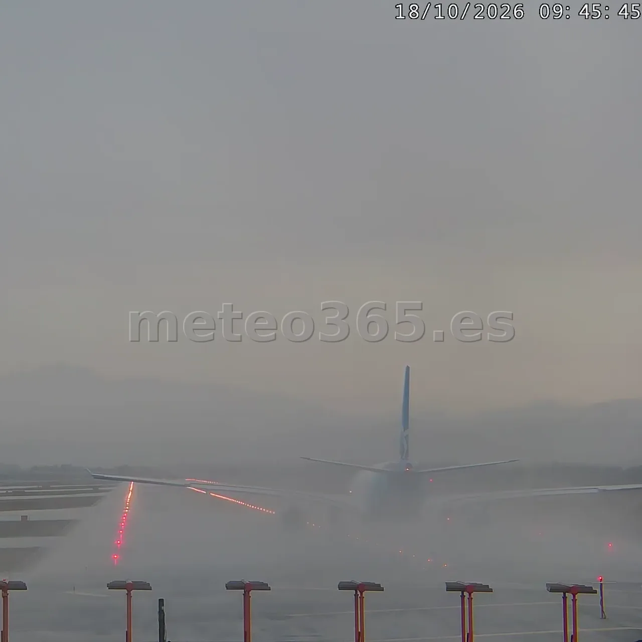 A special-effects takeoff at Málaga airport