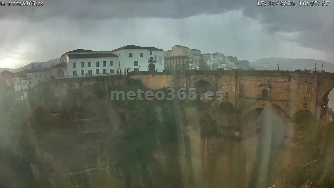 Heavy rain in Ronda brought by the DANA Adam