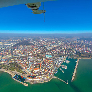 Zeppelin - Das Flugwetter am Flughafen Friedrichshafen im Süden des Landes
