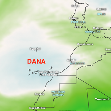 Höhentief (DANA) zieht auf und bringt Regen