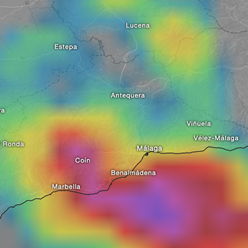 Rain on Monday in Andalusia