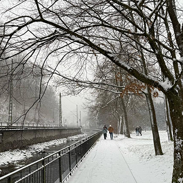 In Deutschland verbreitet Schneefall
