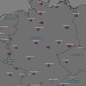 Eisschrankwetter bringt Berlin -12 °C