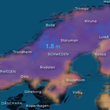 Meterhoher Schnee in der Provinz Jämtland lädt zu Wintertouren ein