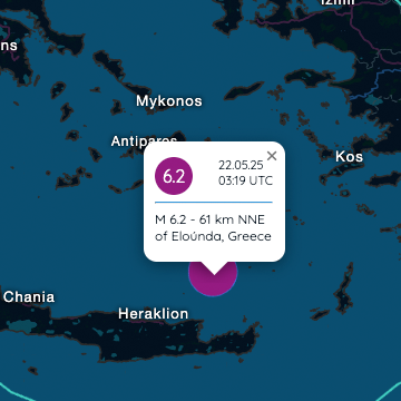 Registrado otro terremoto fuerte en el mar Egeo