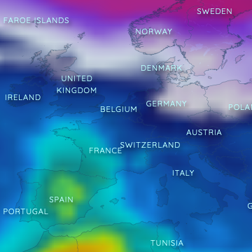 Kalte Luft aus Norden strömt bis auf die Balkanhalbinsel 