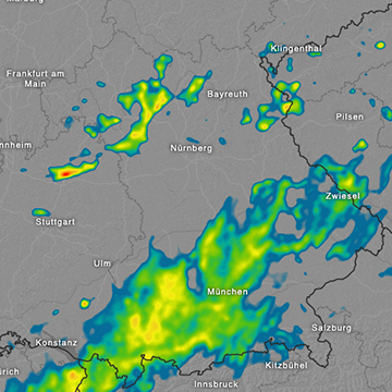 Viel Regen und Gewitter