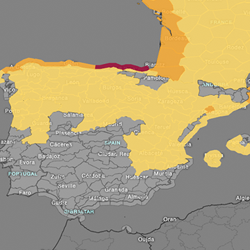 Borrasca Benjamín azota el norte de España
