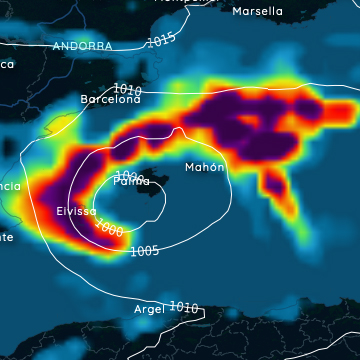 GFS-Modell prognostiziert ein heftiges Balearentief mit Unwetterpotential
