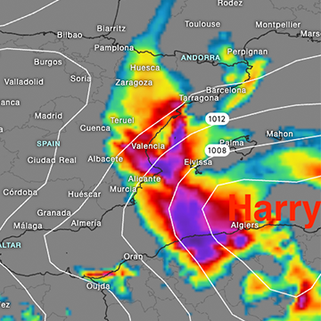 La borrasca Harry toma el mando