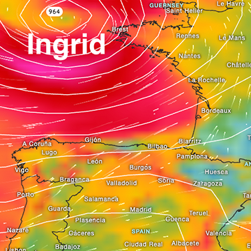 La borrasca Ingrid se acerca