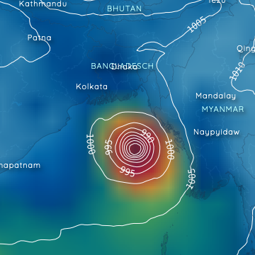 Im Golf von Bengalen baut sich ein Tropical Cyclone auf