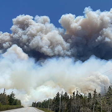  Heftige Waldbrände in Nova Scotia außer Kontrolle