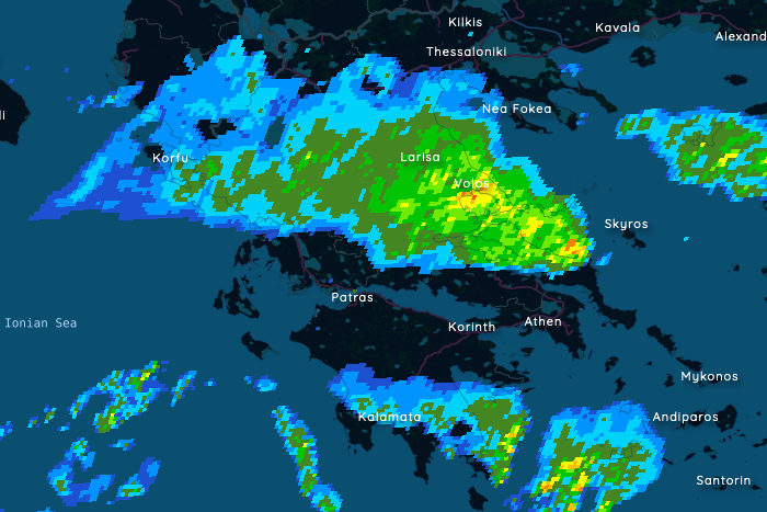 Severe storms in Thessaly
