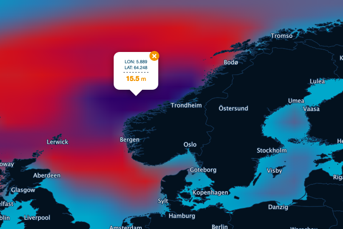 Orkantief Ingunn trifft auf Norwegen