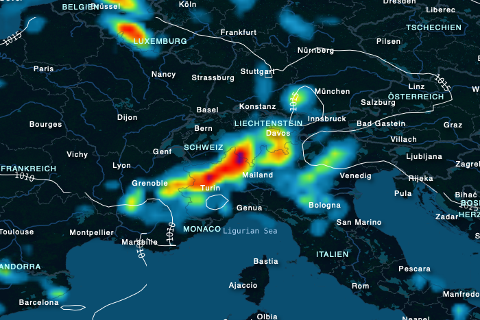 Lloverá intensamente en el sur de Suiza en las próximas 48 horas