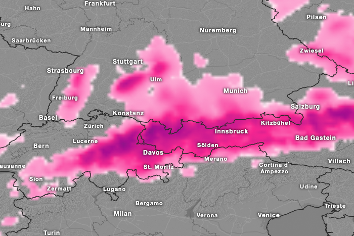 Mucha nieve fresca en Alemania, Austria y Suiza