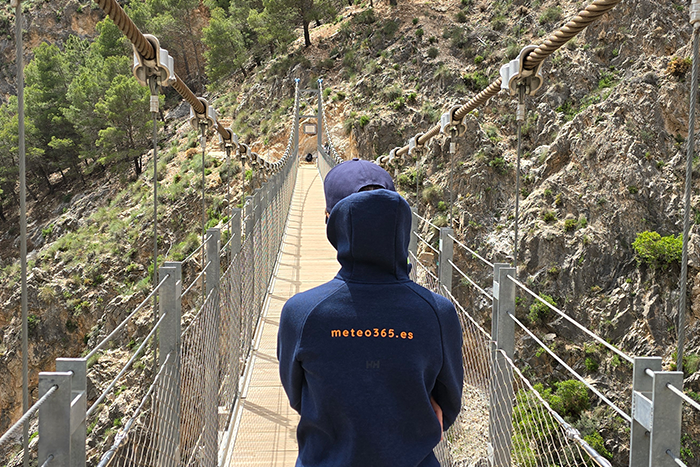 meteo365.es on Tour - Hängebrücke El Saltillo