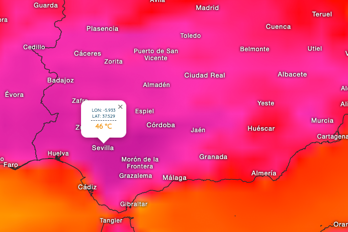 Temperaturas de hasta 46 °C para finales de junio