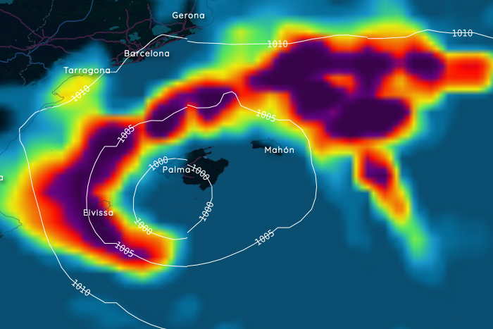 GFS model predicts a Balearic depression with the potential for severe weather