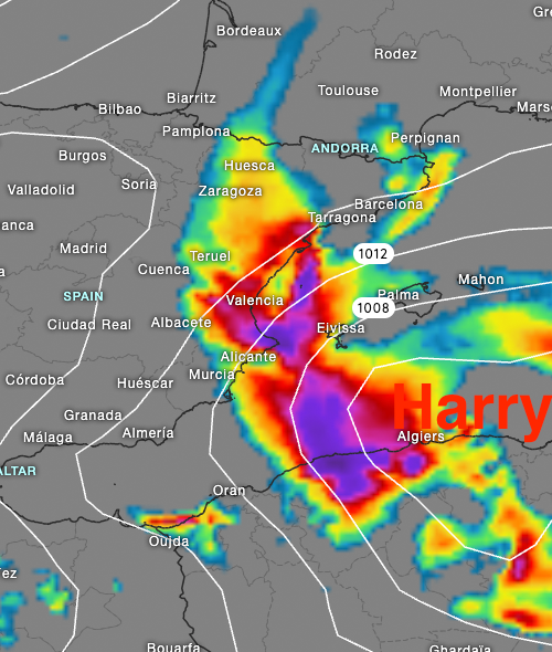 La borrasca Harry toma el mando