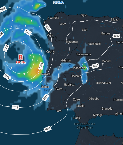 Exceptional! Low-pressure systems are approaching Spain