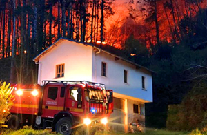 Drought in Spain - Raging wildfires in Asturias,  UME is continuously in action