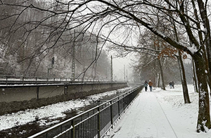 In Deutschland verbreitet Schneefall