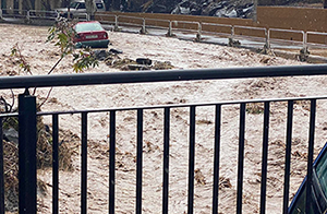 Lluvias fuertes provocan inundaciones en Telde