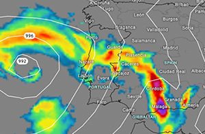 Borrasca. Nuria llegará a España