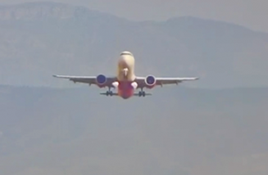 Aproximación frustrada de Wizz Air desde Viena