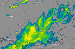 Viel Regen und Gewitter