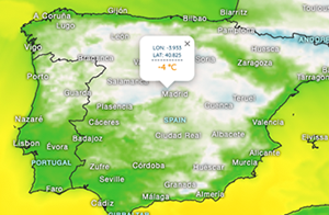 Arctic cold air is flowing in