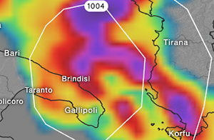 Severe weather forecast for Corfu