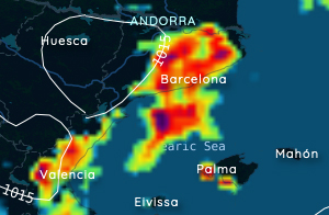 Low-pressure area brings rainfall to the dry region