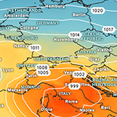  Genoa low pressure area takes command