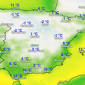 Las temperaturas en el cambio de año