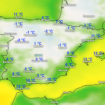 The temperatures on New Year´s Eve