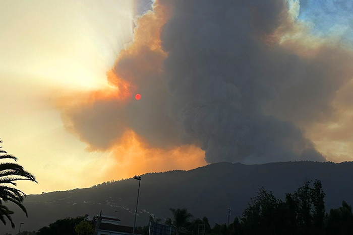 Big forest fire in Tenerife
