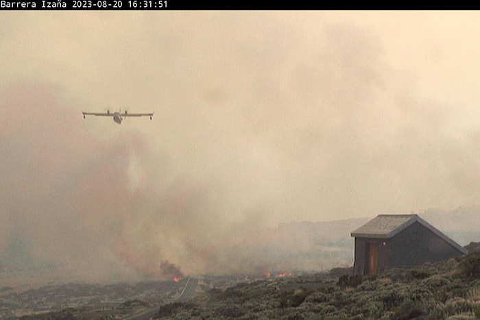 Severe forest fire in Tenerife 