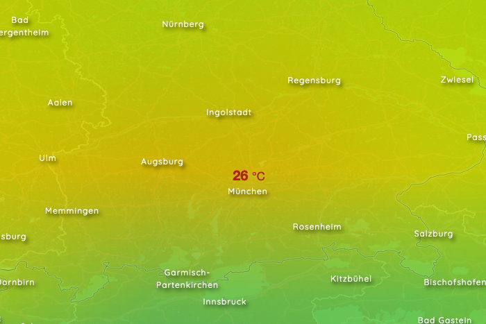Late summer temperatures at the start of Oktoberfest