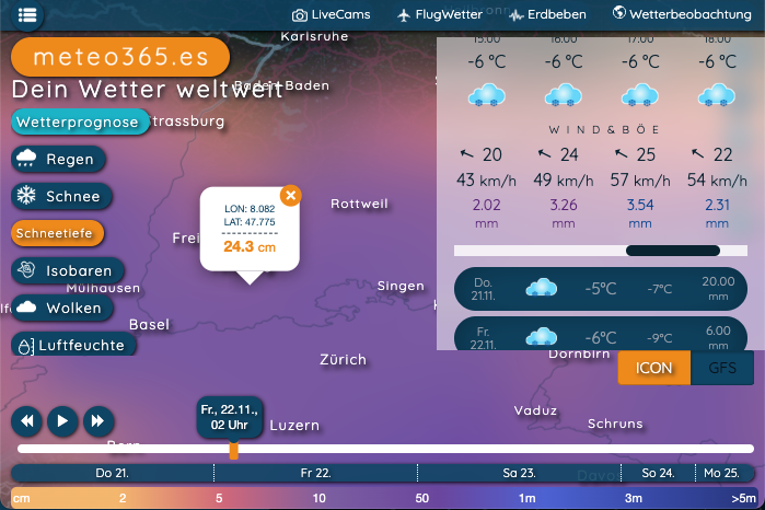 Sturmtief Renate bringt reichlich Schnee