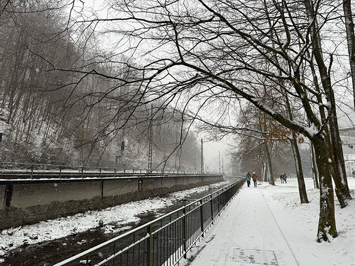 In Deutschland verbreitet Schneefall