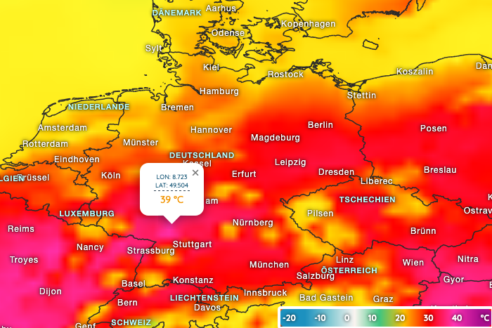 Es wird zunehmend heiß, Gewitterrisiko steigt an