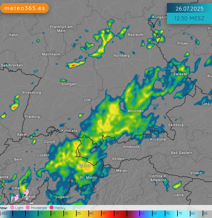 Viel Regen und Gewitter