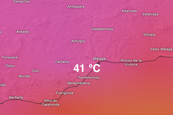 Ola de calor también llega a la Costa del Sol