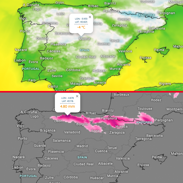 Arctic cold air is flowing in